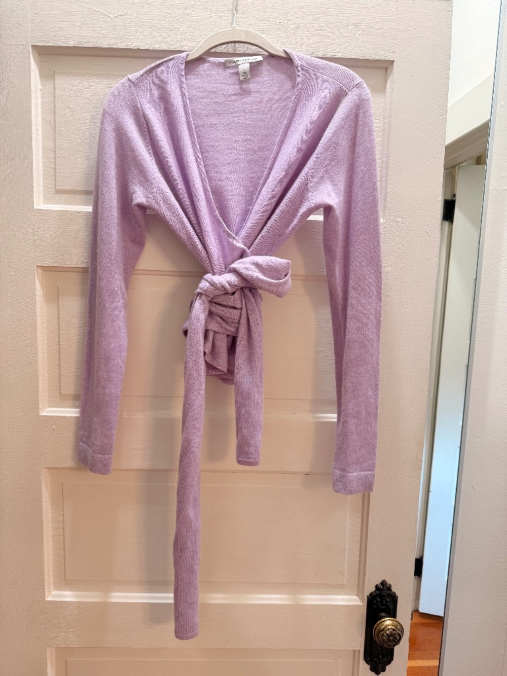 Autumn Cashmere lavender ballet wrap sweater